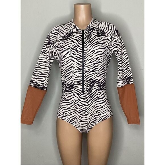 New. WET brown zebra surf suit. Retails $198